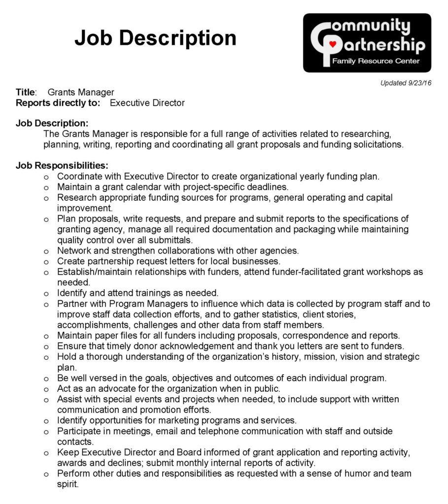 grants-manager-job-description-page-1-community-partnership-family